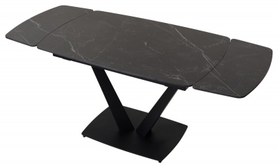 Стол ALATRI 120 MATT BLACK MARBLE SINTERED STONE / BLACK М-City