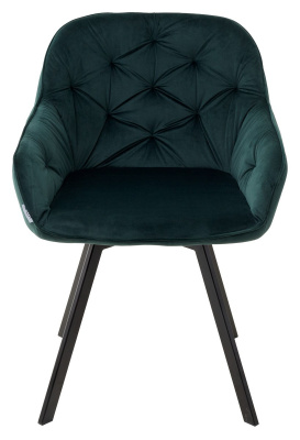 Стул GALE BLUVEL-78 GREEN, велюр/ черный каркас, поворот.360 град., М-City