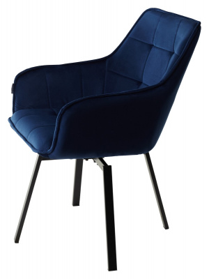 Стул MAVERICK BLUVEL-86 NAVY BLUE/ черный каркас, поворот.360 град.М-City