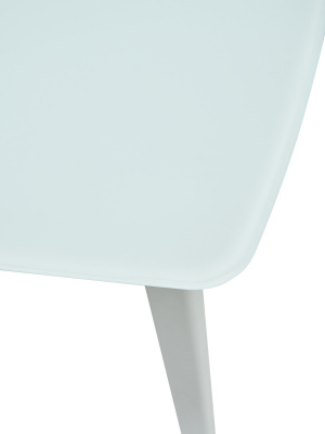 Стол ELIOT 120 FROSTED SUPER WHITE белое матовое стекло/ белый каркас М-City
