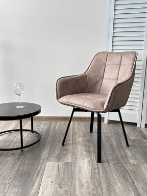 Стул MAVERICK HK007-04 Латте, PU / черный каркас, поворот.360 град. М-City