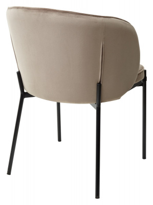 Стул DIANA BLUVEL-40 BEIGE, велюр / черный каркас М-City