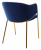 Фото: Стул DILL BLUVEL-86 NAVY BLUE, велюр/ золотой каркас, М-City Стул DILL BLUVEL-86 NAVY BLUE, велюр/ золотой каркас, М-City