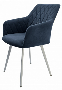 Стул Диаманте Catania Dark Blue/белый каркас