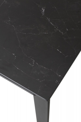 Стол CORNER 120 MATT BLACK MARBLE SINTERED STONE/ BLACK М-City
