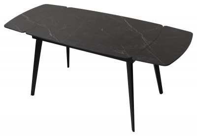 Стол ELIOT 120 MATT BLACK MARBLE SINTERED STONE/ BLACK М-City