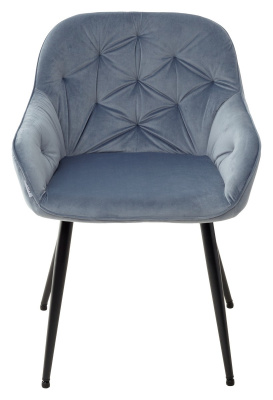 Стул BREEZE BLUVEL-06 BLUE, велюр/ черный каркас М-City