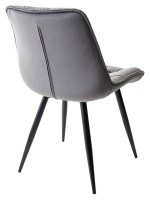 Стул MONACO UF910-05 DARK GREY, велюр/черный каркас M-City