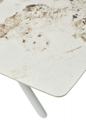 Стол RIVOLI 140 GLOSS LUXURY PANDORA SINTERED STONE/ WHITE М-City