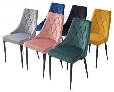 Стул NEPAL BLUVEL-78 GREEN/ серый каркас, велюр M-City