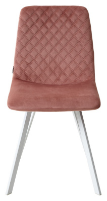 Стул DAIQUIRI BLUVEL-52 PINK / белый каркас, велюр М-City