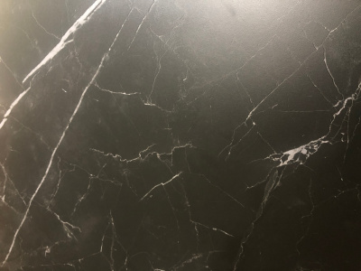 Стол CORNER 120 MATT BLACK MARBLE SINTERED STONE/ BLACK М-City