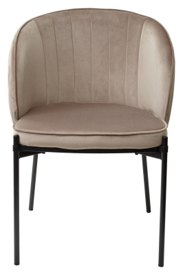 Стул DIANA BLUVEL-40 BEIGE, велюр / черный каркас М-City