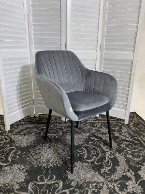 Стул ALABAMA BLUVEL-14 GREY, велюр М-City