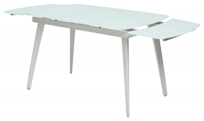 Стол ELIOT 120 FROSTED SUPER WHITE белое матовое стекло/ белый каркас М-City