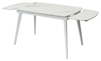 Стол ELIOT 120 GLOSS STATUARIO WHITE SINTERED STONE / WHITE М-City