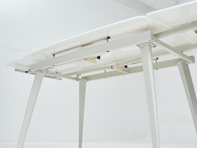 Стол ELIOT 120 FROSTED SUPER WHITE белое матовое стекло/ белый каркас М-City