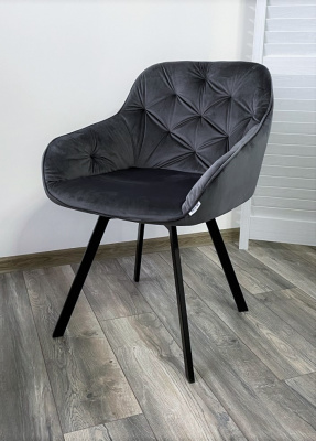 Стул GALE BLUVEL-14 GREY поворот.360 град., велюр М-City