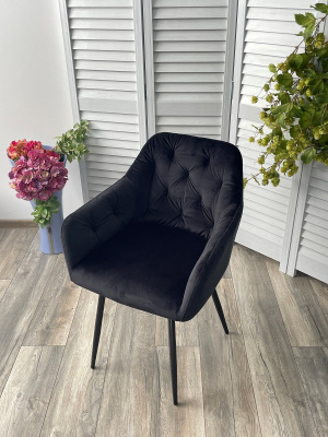 Стул PERU BLUVEL-19 BLACK, велюр M-City