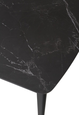 Стол ELIOT 120 MATT BLACK MARBLE SINTERED STONE/ BLACK М-City