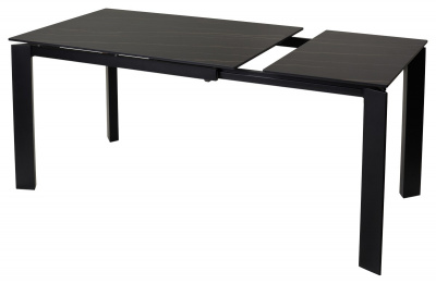 Стол CORNER 120 MATT GOLDEN BLACK SINTERED STONE / BLACK М-City