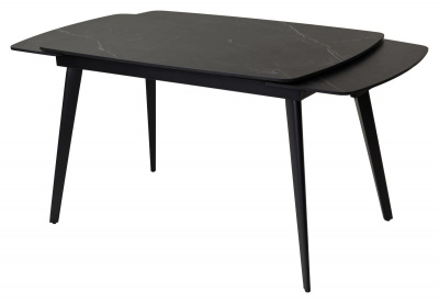 Стол ELIOT 120 MATT BLACK MARBLE SINTERED STONE/ BLACK М-City