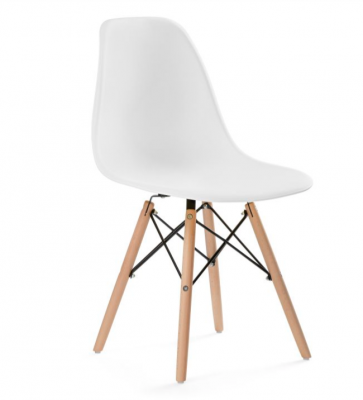 Стул (EAMES)[деревосид. пластик белый