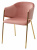 Стул DILL BLUVEL-52 PINK, велюр/ золотой каркас, М-City