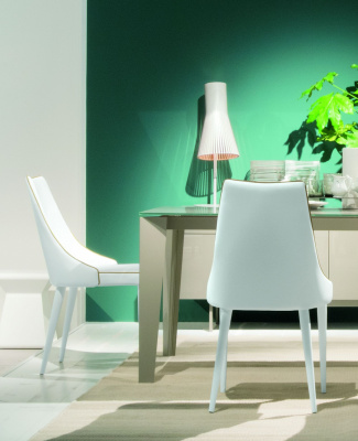 Стул CLARA 40.11 (TR505 white with sand cordonet, экокожа)