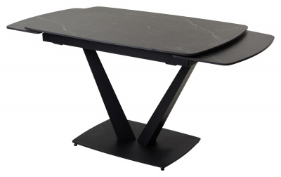 Стол ALATRI 120 MATT BLACK MARBLE SINTERED STONE / BLACK М-City