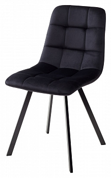Стул CHILLI SQUARE BLUVEL-19 BLACK, велюр М-City
