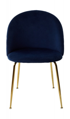 Стул PRESLEY BLUVEL-86 NAVY BLUE / золотой каркас М-City