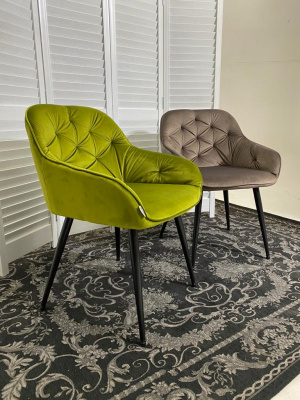 Стул BREEZE BLUVEL-38 LATTE, велюр/ черный каркас М-City