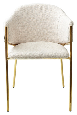 Стул DILL TRF-11 светло-бежевый, ткань/ золотой каркас, М-City
