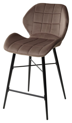Полубарный стул MARCEL BLUVEL-38 LATTE (H=65cm), велюр М-City