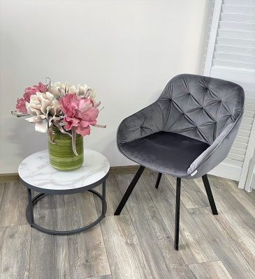 Стул GALE BLUVEL-14 GREY поворот.360 град., велюр М-City