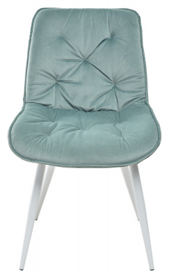 Стул MONACO UF910-15 LIGHT GREEN, велюр/белый каркас M-City
