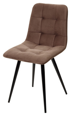 Стул CHILLI-Q молочный шоколад #12, велюр / черный каркас, 4 шт/ 1 к, М-City