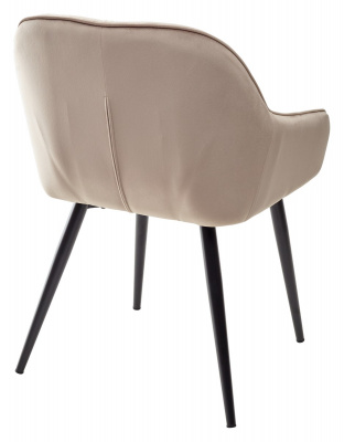 Стул BREEZE BLUVEL-40 BEIGE/ черный каркас, велюр М-City