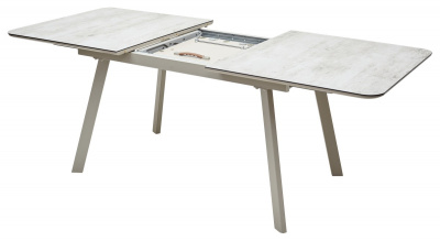 Стол ARUBA 140 BEIGE/ CAPPUCINO глазурованное стекло М-City