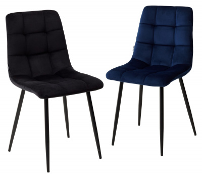 Стул CHILLI BLUVEL-19 BLACK, велюр М-City