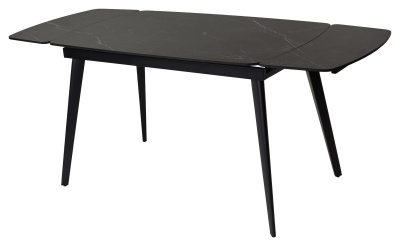 Стол ELIOT 120 MATT BLACK MARBLE SINTERED STONE/ BLACK М-City