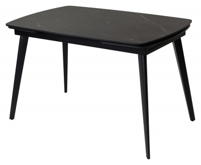 Стол ELIOT 120 MATT BLACK MARBLE SINTERED STONE/ BLACK М-City