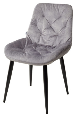 Стул VESTA PK6015-03 (VBP203) античный cеребристо-серый, велюр / черный каркас М-City