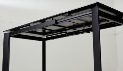 Стол CORNER 120 MATT GOLDEN BLACK SINTERED STONE / BLACK М-City