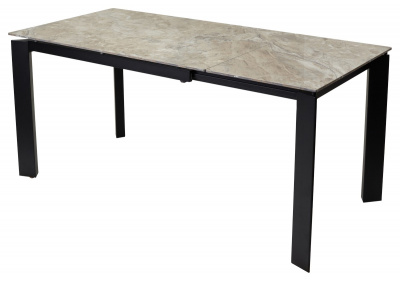 Стол CORNER 120 GLOSS ATHENS BROWN SINTERED STONE / BLACK М-City