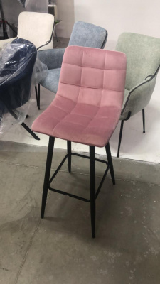 Барный стул LECCO UF910-07 PINK, велюр М-City