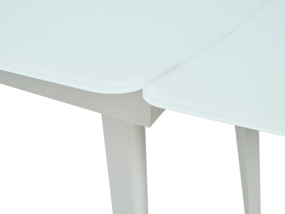 Стол ELIOT 120 FROSTED SUPER WHITE белое матовое стекло/ белый каркас М-City