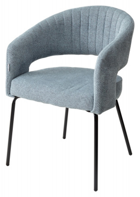 Стул SNUG WZ2042-14 морская волна, фактурный велюр/ черный каркас, M-City