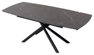 Стол RIVOLI 140 MATT BLACK MARBLE SINTERED STONE/ BLACK М-City